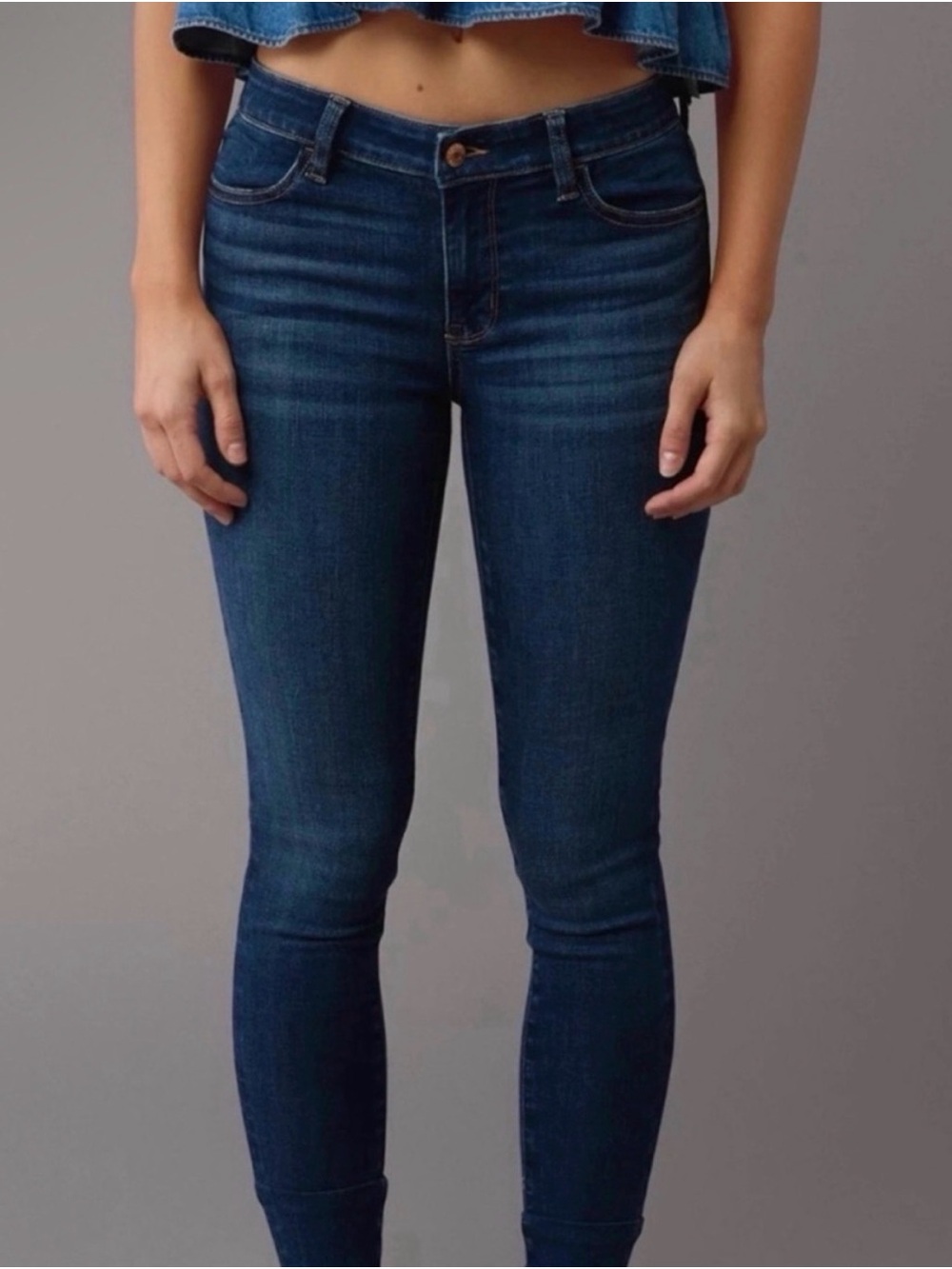 American Eagle Outfitters Dark Blue Skinny Jeans